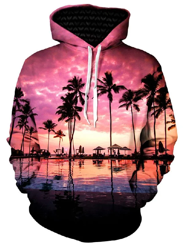 Setting Sun Unisex Hoodie Hoodie with Hem Embroidery Detailed Premium