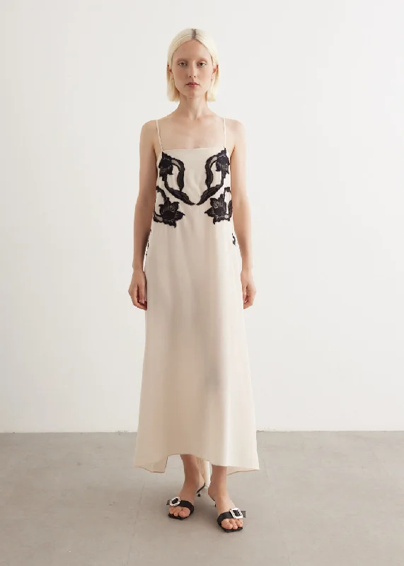 Rosa String Dress Square Neckline Feminine