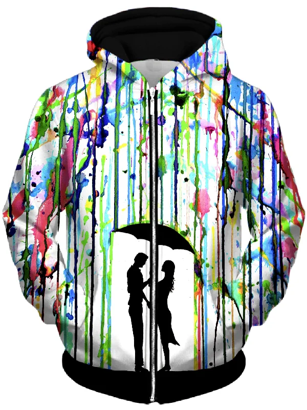 Pour Deux Unisex Zip-Up Hoodie Hoodie with V-Neck Classic Versatile