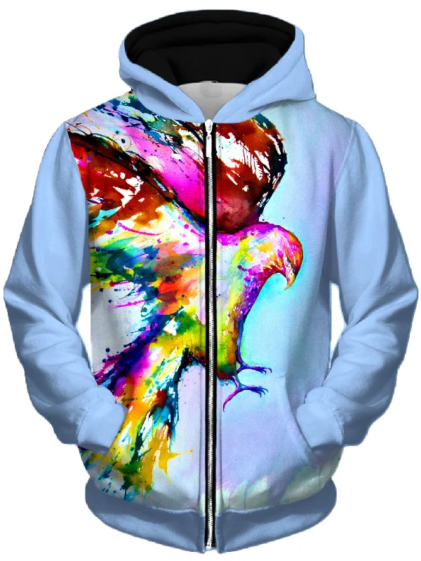 Faust Unisex Zip-Up Hoodie Hoodie with Mock Neck Collared Structured