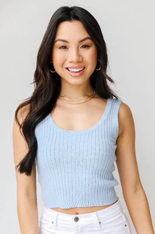 FINAL SALE - Let's Run Away Spring Knit Tank gym tank top
