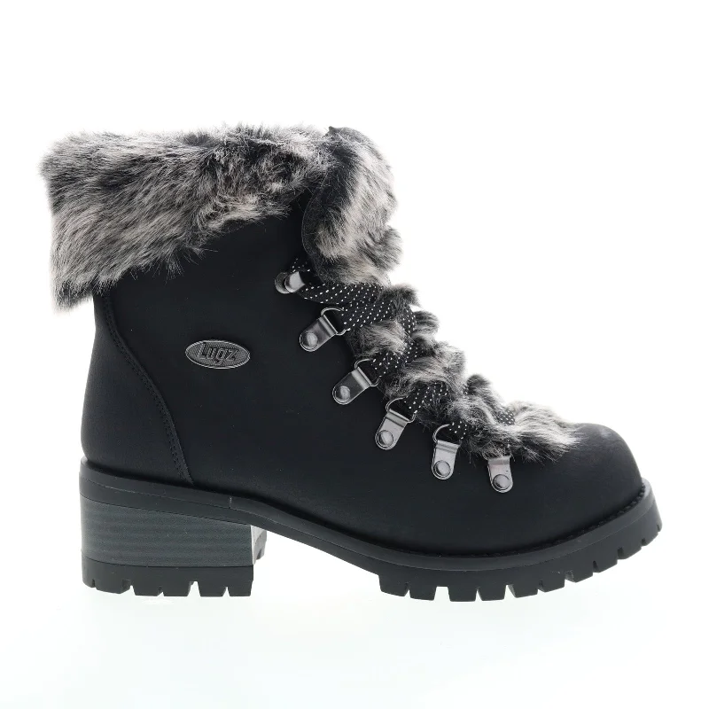 Lugz Adore Fur WADORFGD-001 Womens Black Synthetic Casual Dress Boots Pencil Office Professional