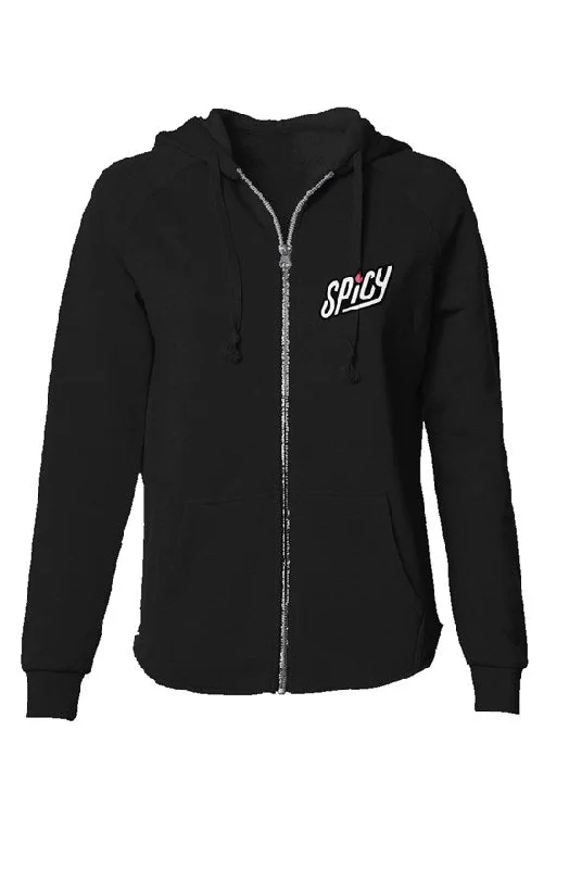Spicy — Women's Relaxed Zip Hoodie Hoodie with Batwing Sleeves Loose Dramatic