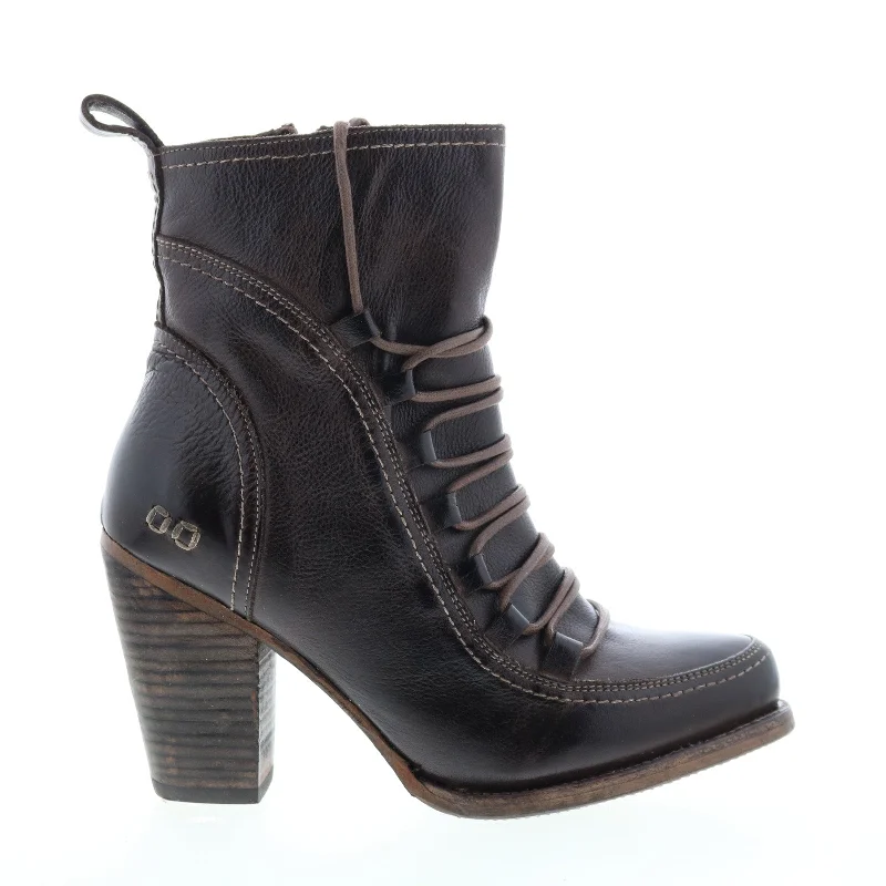 Bed Stu Izetta F323016 Womens Brown Leather Zipper Casual Dress Boots Tunics Corduroy durable