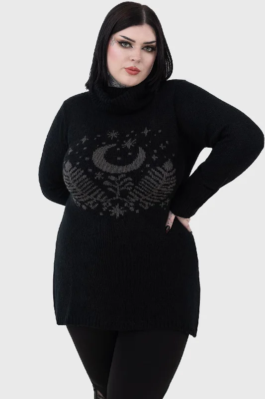 Moonflower Sweater [PLUS] Glossy Satin Silk