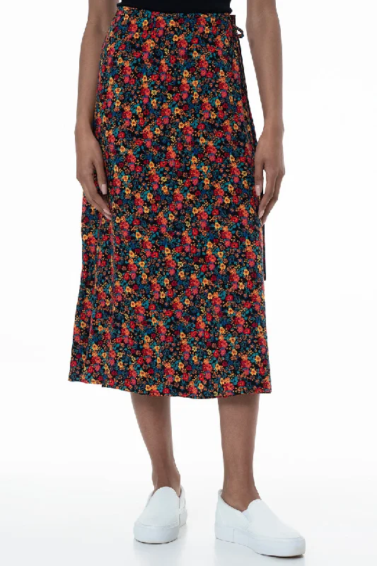 Wrap Skirt _ 153856 _ Multi satin skirt smooth