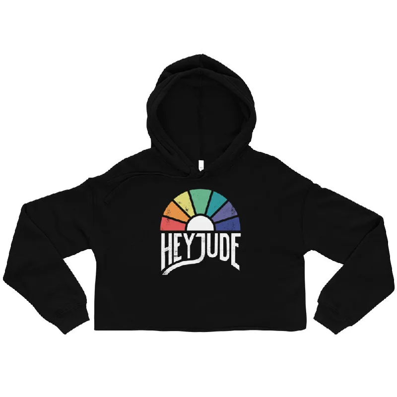 Hey Jude —  Crop Hoodie Hoodie with Mesh Breathable Sporty