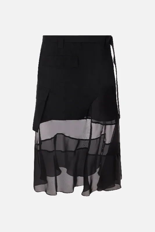 wool blend asymmetric skirt with belt velvet skirt plush