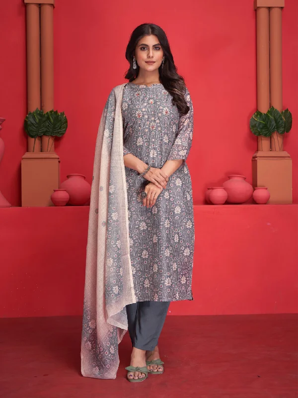 Multi Designer Readymade Pant Suit With Embroidery Work High-Waist Jeans