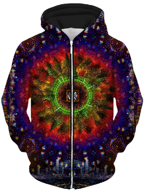 Concrete Skies Unisex Zip-Up Hoodie Hoodie Jacket Zipper Layering