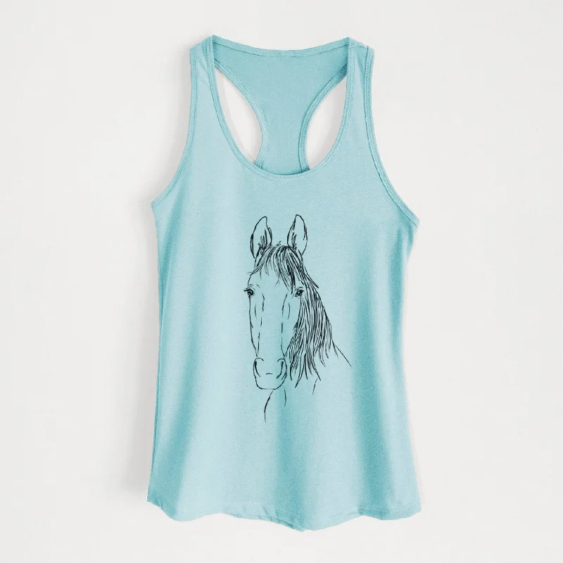 Doodled Socks Will Dew the American Standardbred Horse - Women's Racerback Tanktop sleep tank top