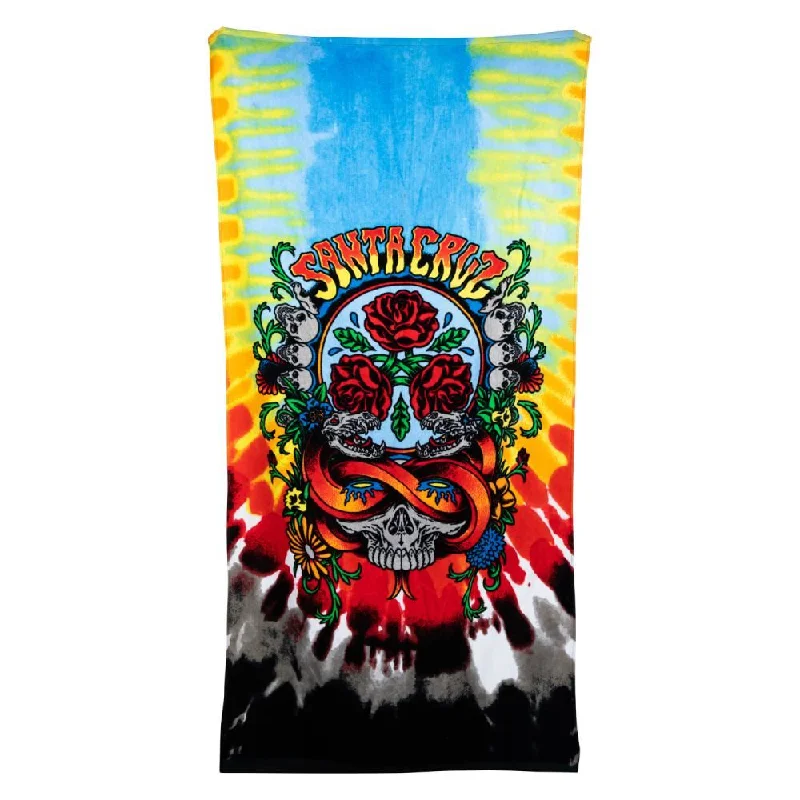 Santa Cruz Accessories Dressen Rose Crew Three Towel Black Rainbow - O/S Tunics Versatile functional