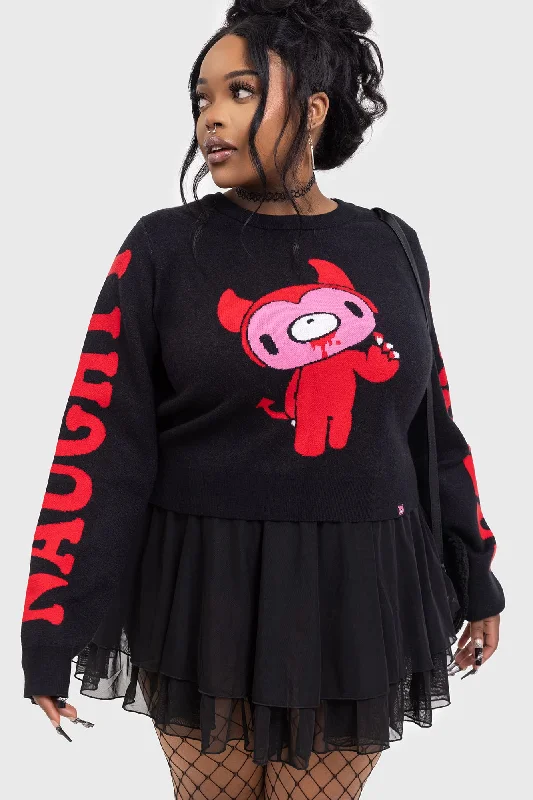 Naughty Grizzly Knit Sweater [PLUS] Elegant Classic Vintage