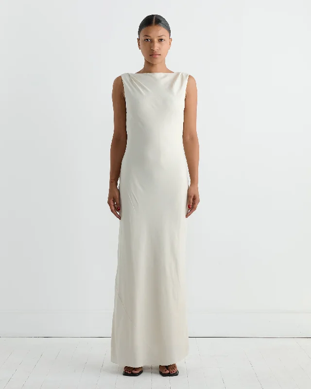 Draped Cowl Dress in Dove Tunics Recommended stylist