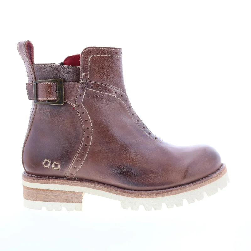 Bed Stu Brianna F393050 Womens Brown Leather Zipper Casual Dress Boots Tunics Velvet soft