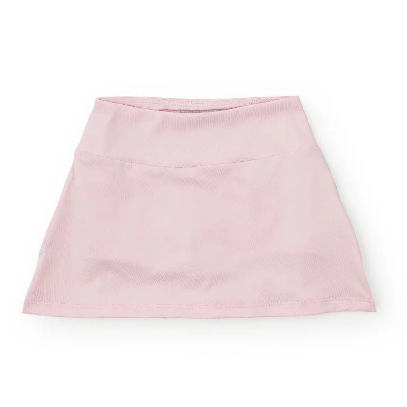 Margot Girls' Tiered Skirt by LH Sport - Light Pink leather skirt durable
