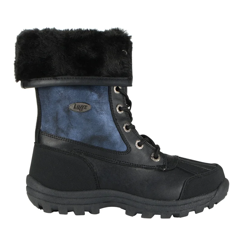 Lugz Tambora WTAMSV-0153 Womens Black Synthetic Lace Up Casual Dress Boots Tunics Cozy comfortable