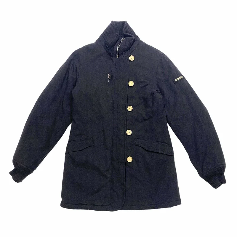 Woolrich Quilted Women's Collared Coat Jacket | Vintage Designer XS Black VTG Jersey Jacket Tulle Jacket Batik Jacket