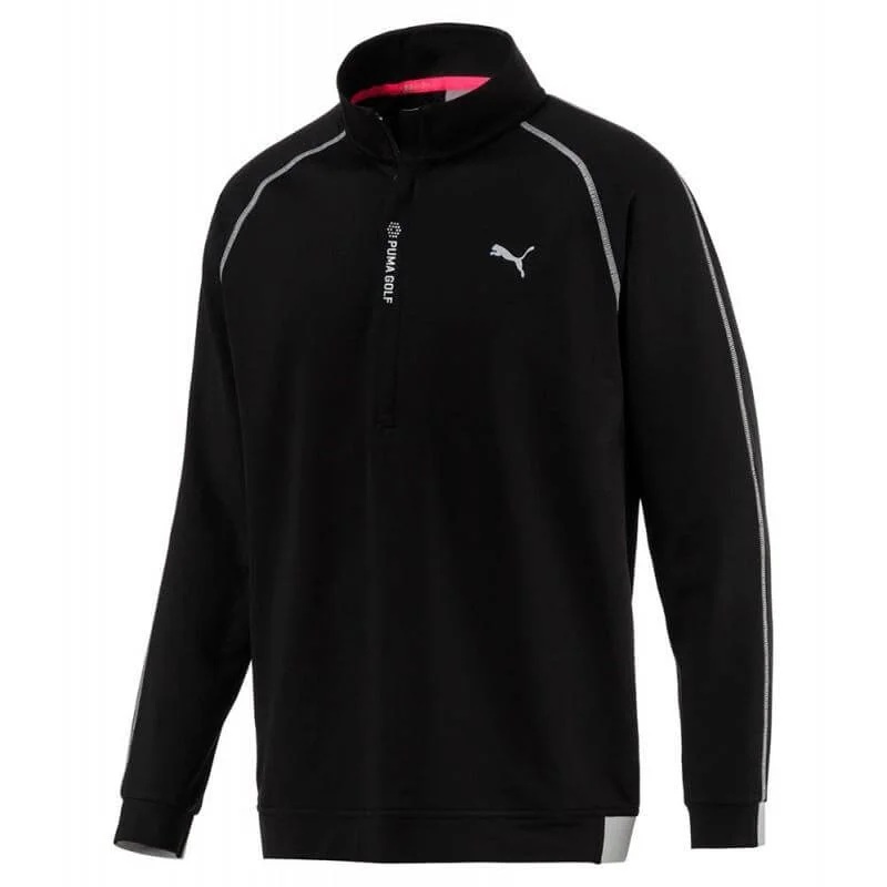 'PWRWARM' 1/4 Zip gOLF Sweater - MEN / Polka Dot Checkered Tartan