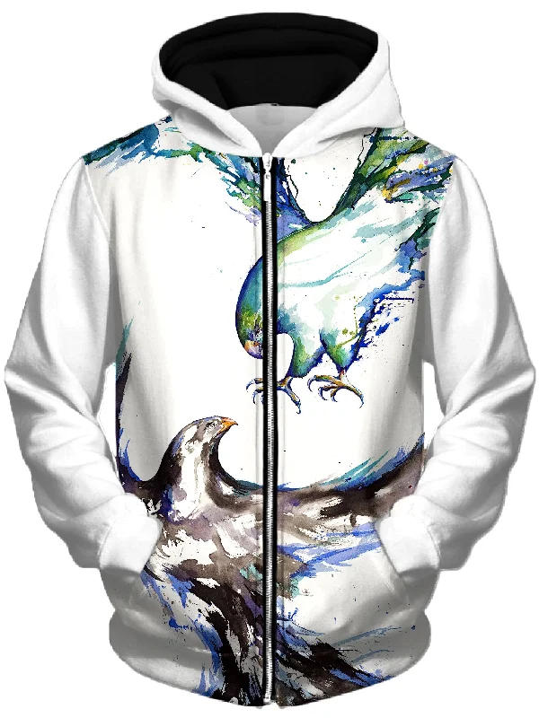 Clash Unisex Zip-Up Hoodie Hoodie with Pastel Soft Subtle
