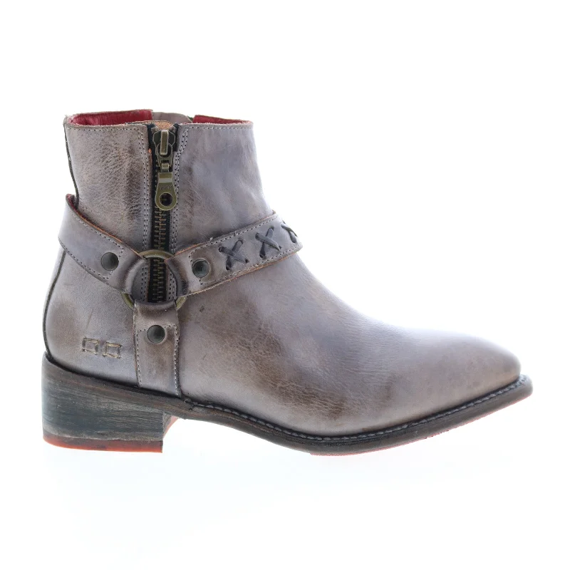 Bed Stu Winslet F328001 Womens Gray Leather Zipper Casual Dress Boots Tunics Designer luxury