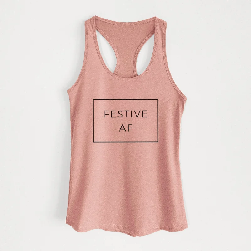 Festive AF Boxed - Women's Racerback Tanktop bold tank top