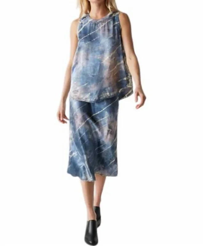 Leila Double Dye Skirt In Nocturnal Combo silk skirt lustrous