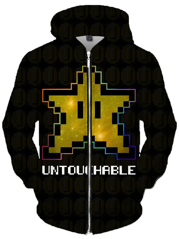 Super Star Unisex Zip-Up Hoodie Hoodie with Set-In Sleeves Structured Classic