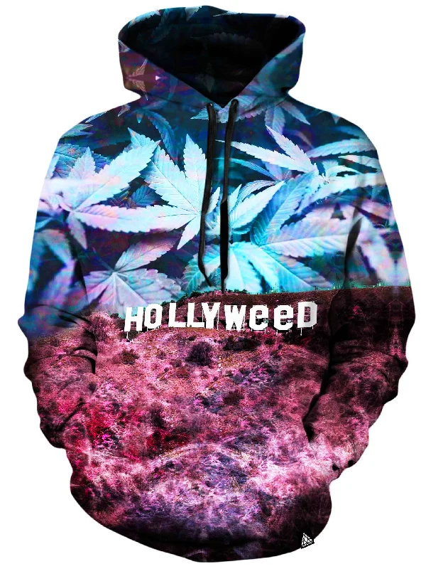 Hollyweed Alternative Unisex Hoodie Hoodie with Rolled Sleeves Casual Relaxed