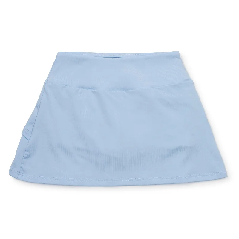 Margot Girls' Tiered Skirt by LH Sport - Light Blue wool skirt breathable