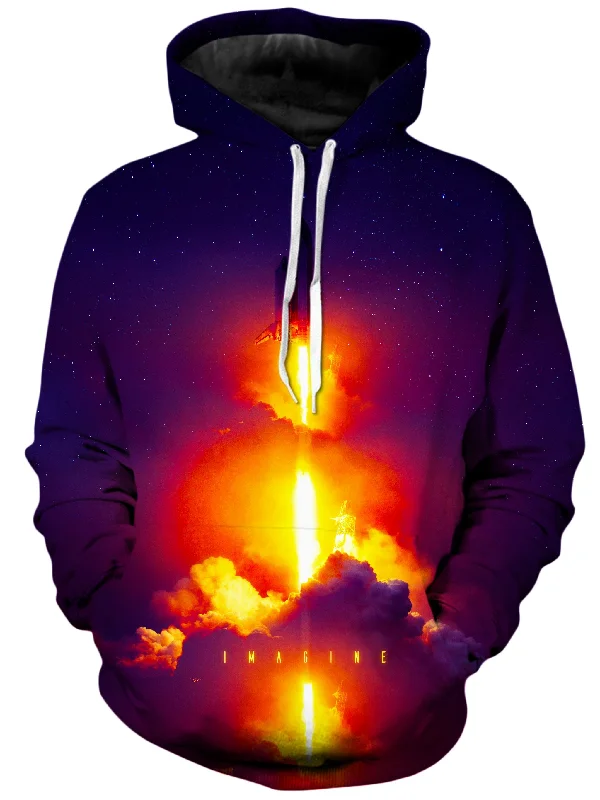 Imagine Unisex Hoodie Hoodie with Side Slits Relaxed Casual