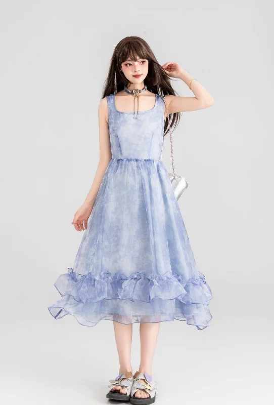 Clear Fairy Royal Style Suspender Dress KEI0098 Tunics Plaid country