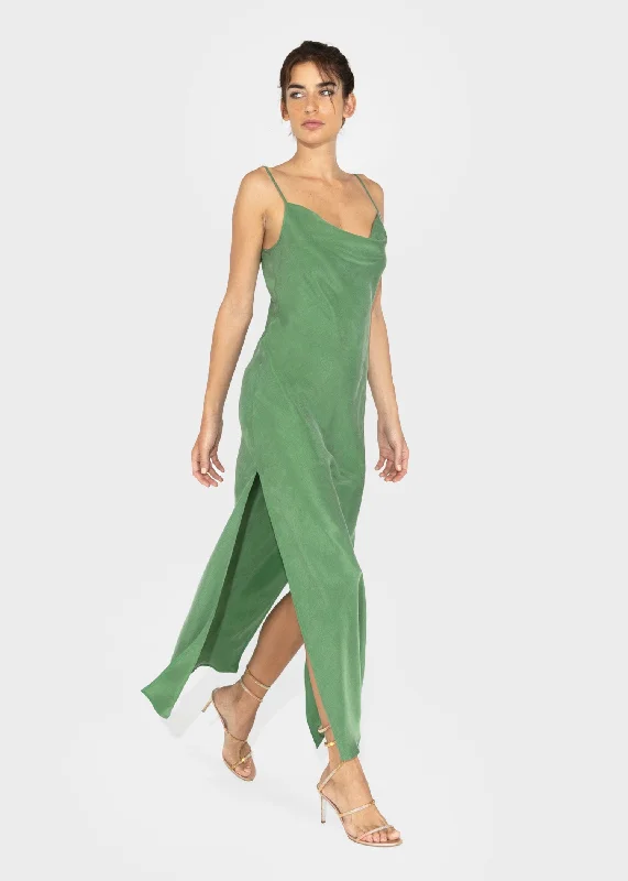 Moss Charlotte Slip Dress Cowl Neckline Elegant
