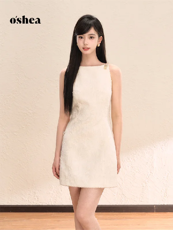 Slim Jacquard Shoulder Clasp Design Elegant Dress OSH0044 Tunics Chinos classic