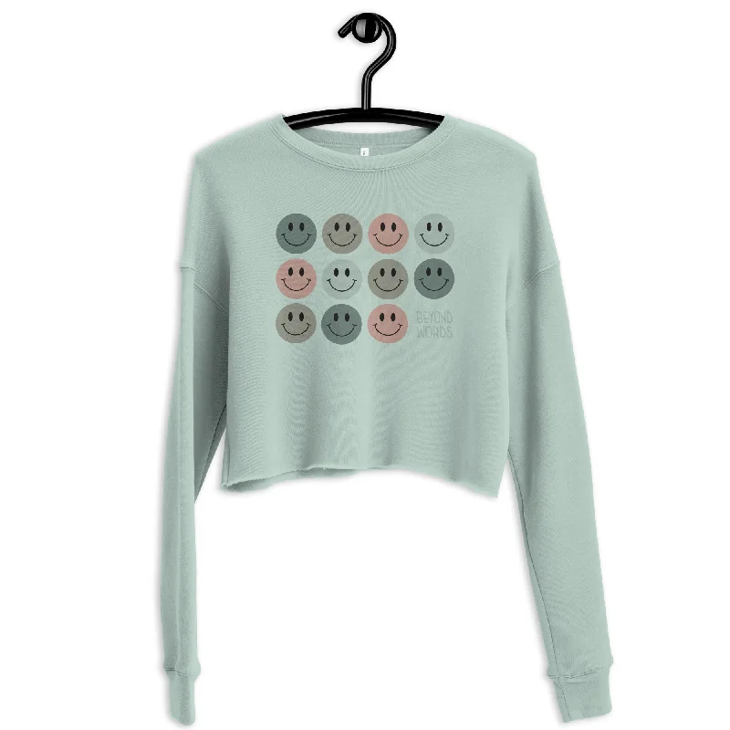 Beyond Words — Crop Sweatshirt Hoodie with Pocket Utility Practical