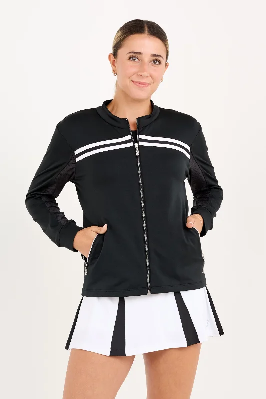 Women's Jacket - Monochrome One-Shoulder Jacket Off-the-Shoulder Jacket Asymmetrical Jacket
