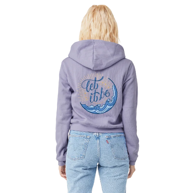 Let It Be — Women's Hoodie Hoodie with Color Block Contrast Stylish