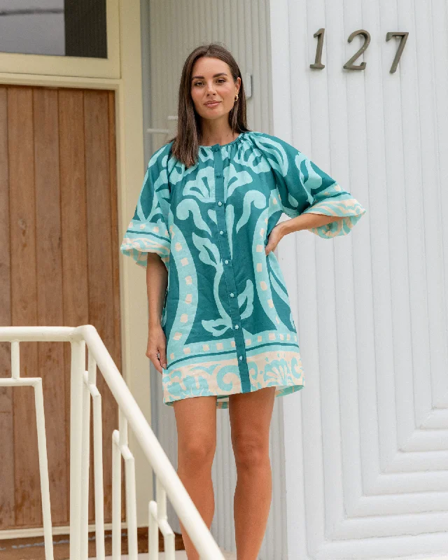 Montego Dress - Moroccan Mosaic Casual Short Summer