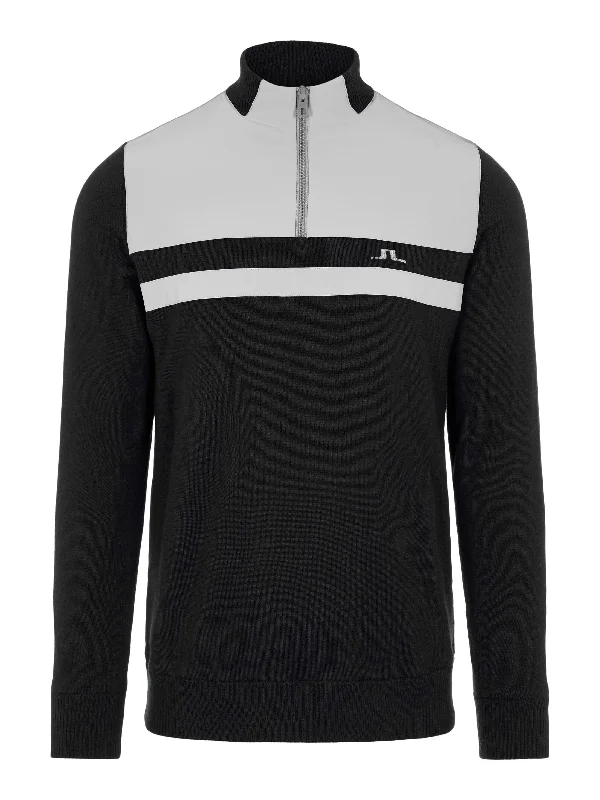 'Mathis' Windbreaker Golf Sweater/Heavy knit - MEN / AW20 Satin Blend Silk Blend Wool Blend