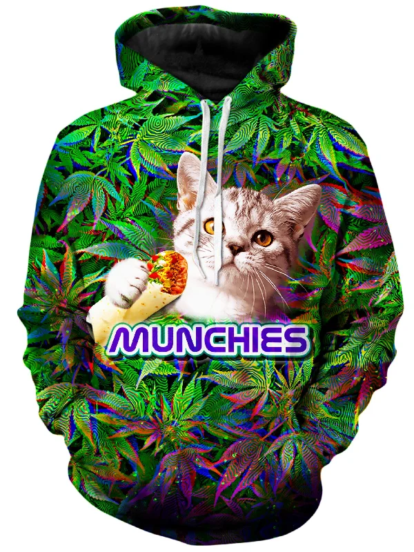 420 Munchies Cat Unisex Hoodie Hoodie with Pastel Soft Subtle