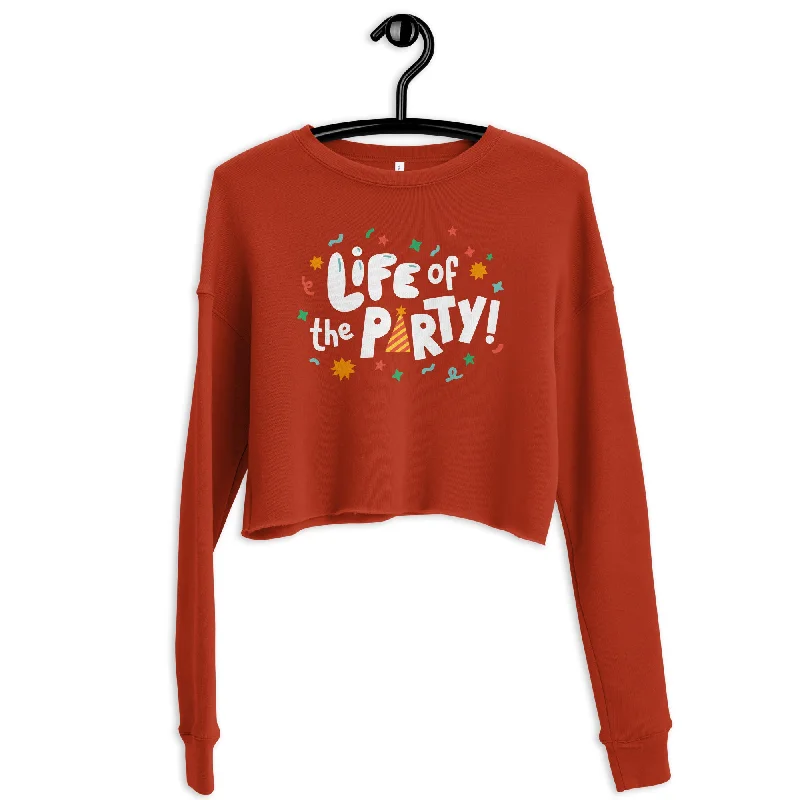 Life Of The Party — Crop Sweatshirt Hoodie Dress Longline Feminine