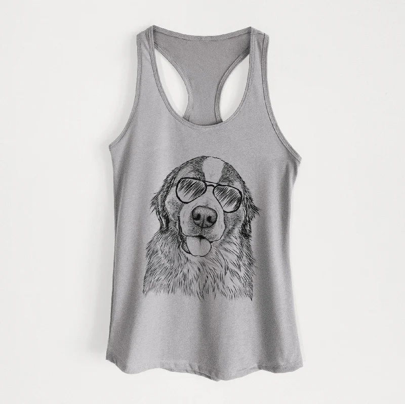 Walter the Bernese Mountain Dog Mix - Women's Racerback Tanktop bright tank top