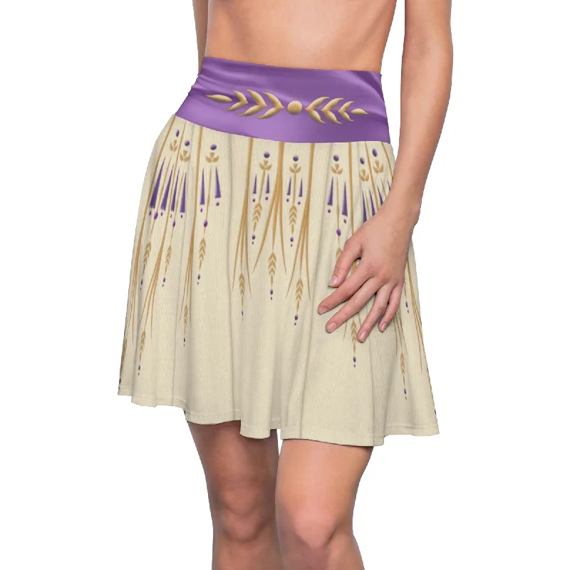 Princess Anna Cream Ceremony Skirt, Frozen 2 Costume corduroy skirt textured