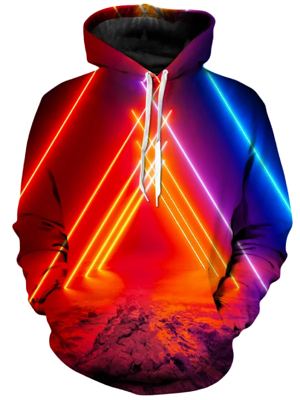 Luminous Entry Unisex Hoodie Hoodie with Front Slit Layering Stylish