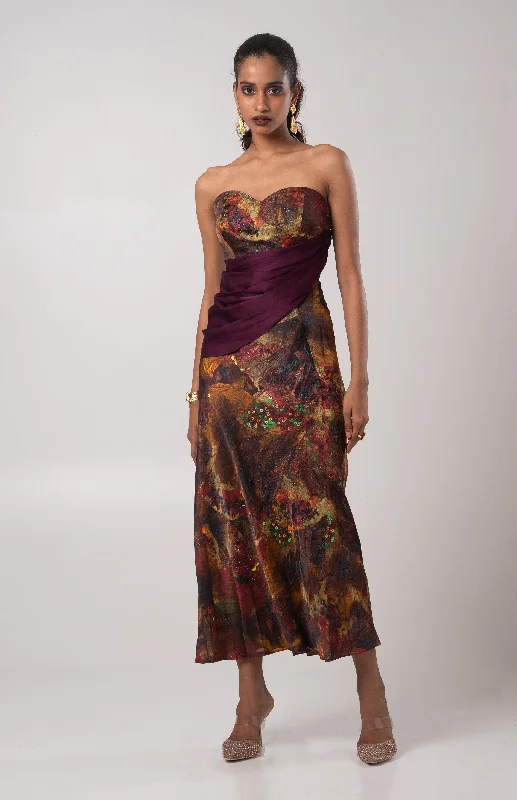 Sepia Skirt Set corduroy skirt textured