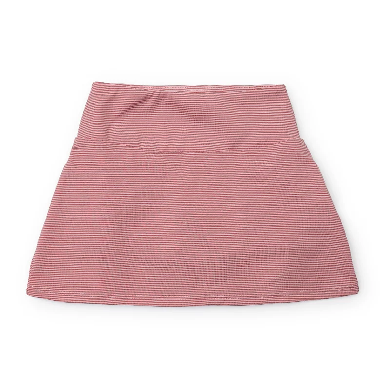 Margot Girls' Tiered Skirt by LH Sport - Red and White Stripes denim skirt fashionable