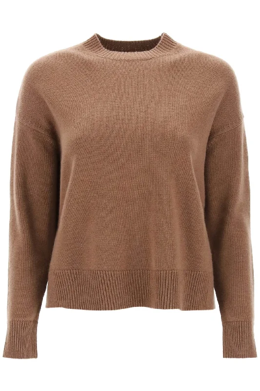Venezia Wool And Cashmere Sweater  - Brown Embroidered Appliqued Beaded