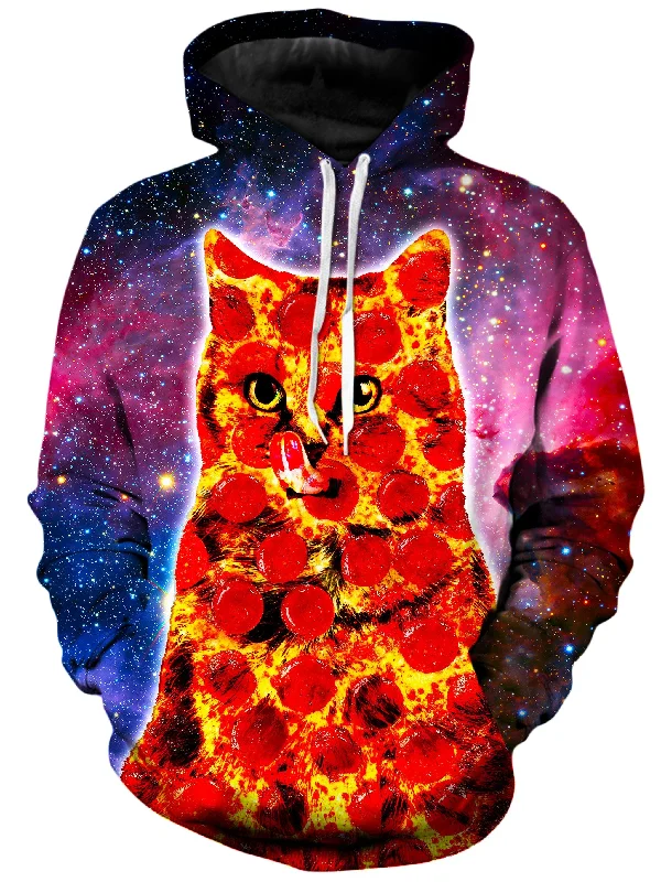 Pepperoni Space Cat Hoodie Hoodie with Toggle Buttons Decorative Unique
