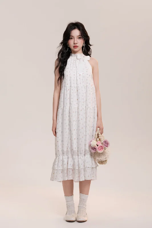 Moonlight Song Floral Bow Long Dress AOO0001 Tunics Review highly