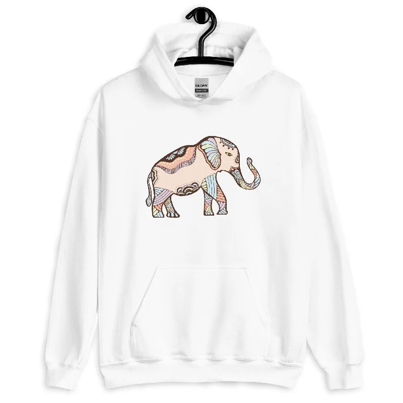 Elephant Luck — Adult Unisex Hoodie Hoodie with Hem Elastic Stretchable Comfortable